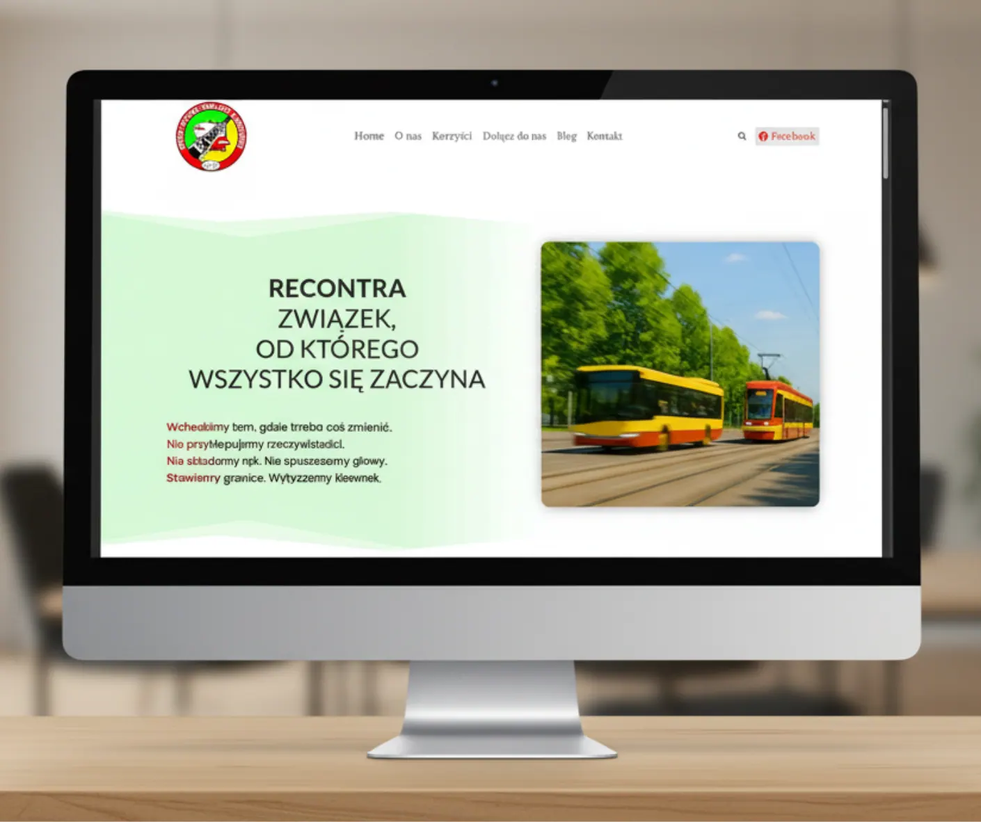 RECONTRA, wcześniejsza struktura strony